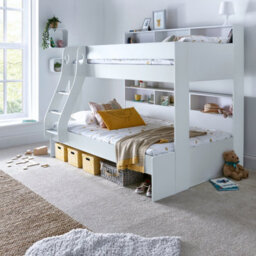 Bedmaster Oliver White Triple Sleeper Storage Bunk Bed Without Drawer - thumbnail 5
