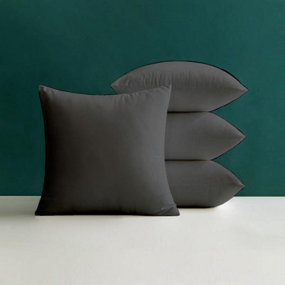 Crescent Waterproof 45X45Cm Grey Garden Cushion, Shredded Foam Filled Outdoor Garden Throw Pillow Pack Of 4 - image 1