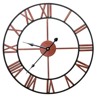 Crystals 60Cm Copper Style Metal Garden Wall Clock - image 1