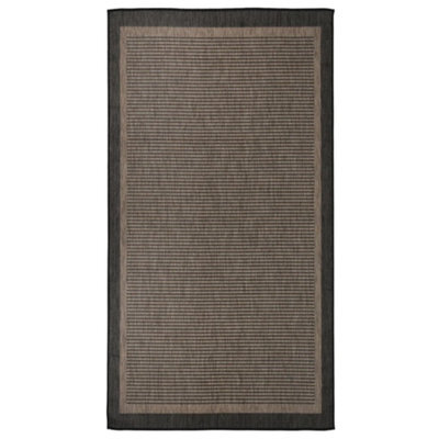 Vidaxl Outdoor Flatweave Rug 80X150 Cm Dark Brown - image 1