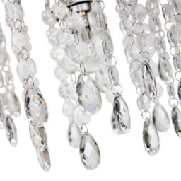 Happy Homewares Contemporary Waterfall Pendant Shade With Transparent Acrylic Droplets And Beads - thumbnail 4