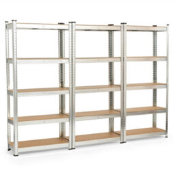 Vonhaus Garage Shelving Units - Pack Of Three 1.5M Heavy Duty Shelving Units - 5-Tier Units For Storage, 175Kg Capacity Per Shelf - thumbnail 1