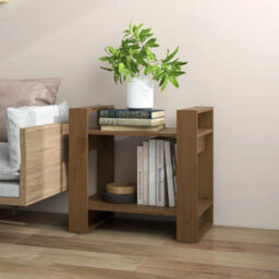 Berkfield Book Cabinet/room Divider Honey Brown 60X35X57 Cm Solid Wood - thumbnail 6