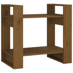 Berkfield Book Cabinet/room Divider Honey Brown 60X35X57 Cm Solid Wood - thumbnail 2