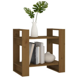 Berkfield Book Cabinet/room Divider Honey Brown 60X35X57 Cm Solid Wood - thumbnail 5