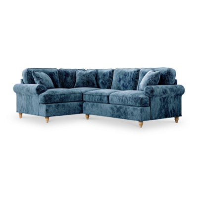 Alfie Navy Blue Right Hand Corner Sofa For Living Room - Fully Assembled By Roseland Furniture - image 1