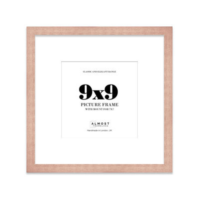 "9X9"" Bronze Picture Frame - 9X9"" Square Frame With 7X7"" Mount For 9X9""/7X7"" Pictures Art Deco Style Room Decor, 1 Pack" - image 1