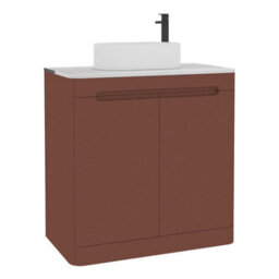 Royal Bathrooms Venice 800mm Terracotta Clay Freestanding Bathroom Countertop Vanity Unit 2 Drawer With Peak Basin - thumbnail 7