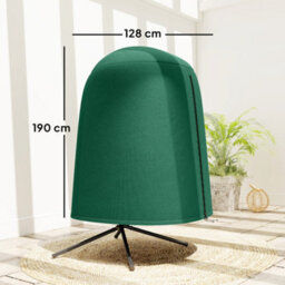 Outsunny Hanging Egg Chair Cover Garden Swing Chair Cover Waterproof, Green - thumbnail 3