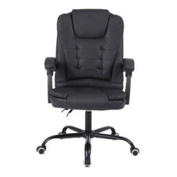 Faux Leather Desk Chair, Height Adjustable Office Chair Black