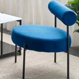 Beliani Armless Accent Chair White Boucle Round Seat Black Frame - Compact Retro Armchair W60 X D60 X H66Cm - thumbnail 2