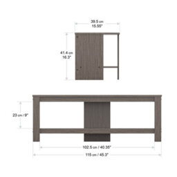 "Avf Calibre 1.15M Tv Stand, For Tvs Up To 55"" - Grey Oak" - thumbnail 3