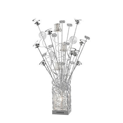 Luminosa Lighting Luminosa (Dh) Koil Table Lamp 4 Light G4 Aluminium/white/crystal, Not Led/cfl Compatible - image 1