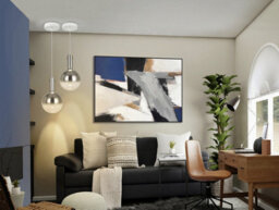 Luminosa Lighting Luminosa Matices Slim Pendant Ceiling Light White, Smoke Led 3000K - Uk Stock - thumbnail 2