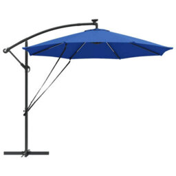 Berkfield Cantilever Banana Parasol Azure Blue 294 X 294 X 248 Cm - thumbnail 6