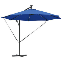 Berkfield Cantilever Banana Parasol Azure Blue 294 X 294 X 248 Cm - thumbnail 2