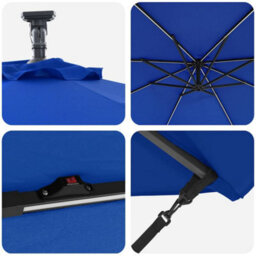 Berkfield Cantilever Banana Parasol Azure Blue 294 X 294 X 248 Cm - thumbnail 8