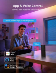 Lepro S1 Ai Smart Led Strip Light 20M Rgb+Ic, App & Voice Control, Works With Alexa, Google Home, Music Sync, Diy Rainbow Chasing - thumbnail 6