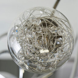 Anson Lighting Lottie 6Lt Semi Flush Light Finished In Chrome Plate With Clear Glass And Chrome Wire - thumbnail 5