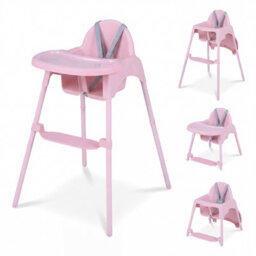 Costway Convertible Baby High Chair Infant Highchair W/ 2 Heights For 6-36 Months Kids-Pink