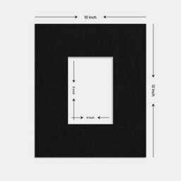 Ak Frames 12X10 Black Picture Mounts To Fit 6X4 Aperture Size - Mount Board Only (No Frame Included) - thumbnail 3