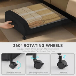 2X Under Bed Storage Boxes Lid Zipper Window Clothes Bedding Organizer - thumbnail 3