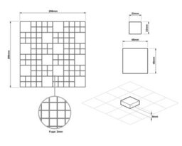 Ilcom Mosaic Tile Sheet In Stone On Mesh 29.6Cm X 29.6Cm - Heart Of Stone - thumbnail 5