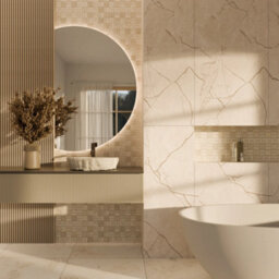 Ilcom Mosaic Tile Sheet In Stone On Mesh 29.6Cm X 29.6Cm - Heart Of Stone - thumbnail 4