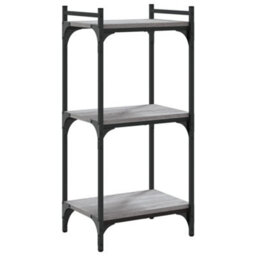 Berkfield Bookcase 3-Tier Grey Sonoma 40X30X86 Cm Engineered Wood - thumbnail 6