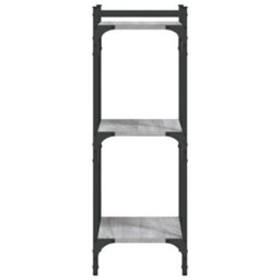 Berkfield Bookcase 3-Tier Grey Sonoma 40X30X86 Cm Engineered Wood - thumbnail 5