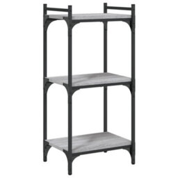 Berkfield Bookcase 3-Tier Grey Sonoma 40X30X86 Cm Engineered Wood - thumbnail 2