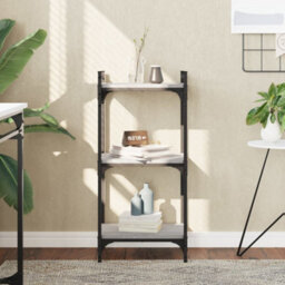 Berkfield Bookcase 3-Tier Grey Sonoma 40X30X86 Cm Engineered Wood - thumbnail 1