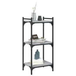 Berkfield Bookcase 3-Tier Grey Sonoma 40X30X86 Cm Engineered Wood - thumbnail 3