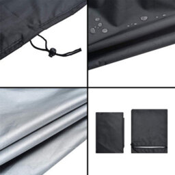 (162X66X89Cm) 4-Seater Garden Bench Cover, Outdoor Patio Dustproof, Uv-Resistant, Waterproof, Windproof, Oxford Protective Cover - thumbnail 2