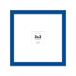 "5X5"" Blue Picture Frame - 5X5"" Square Frame With 1X1"" Mount For 5X5""/1X1"" Pictures Art Deco Style Room Decor, 1 Pack" - thumbnail 1