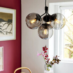 Nordlux Ivona Glass Pendant Light Hand Blown Glass Black,mains - thumbnail 1