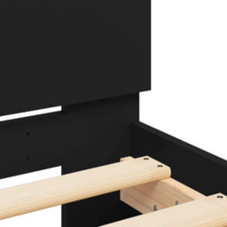 Berkfield Bed Frame Without Mattress With Headboard Black 100X200 Cm - thumbnail 8