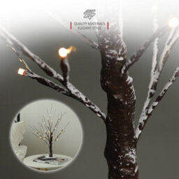 Netta Set Of 2 2Ft Twig Birch Tree With Pre-Lit With 24 Warm White Leds - Battery Powered - Brown - thumbnail 6