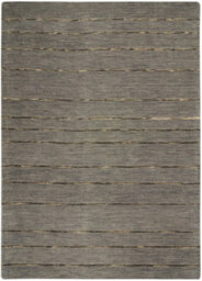 Charcoal Handmade Luxurious Modern Striped Wool Rug For Bedroom & Living Room-244Cm X 305Cm - thumbnail 5