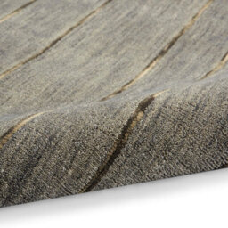 Charcoal Handmade Luxurious Modern Striped Wool Rug For Bedroom & Living Room-244Cm X 305Cm - thumbnail 4