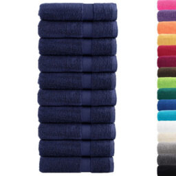 Berkfield Durable Premium Hand Towels Solund 10Pcs Navy Blue 50X100Cm 600Gsm