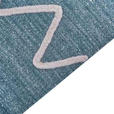 Beliani Outdoor Rug Yavu Blue 140 X 200 Cm - image 1