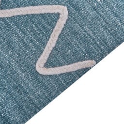 Beliani Outdoor Rug Yavu Blue 140 X 200 Cm - thumbnail 1