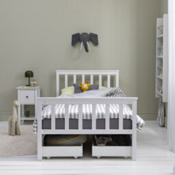 Nöa & Nani Noa & Nani Single Bed 3Ft Frame With 2 Storage Drawers In White Otis - thumbnail 3