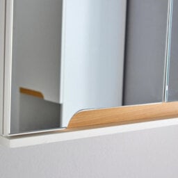 Home Source Florence Bathroom Mirror Hanging Wall Storage Cabinet White - thumbnail 6