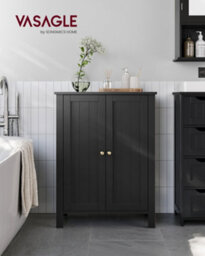 Songmics Freestanding Bathroom Floor Storage Cabinet, Storage Cupboard, Bathroom Storage Unit