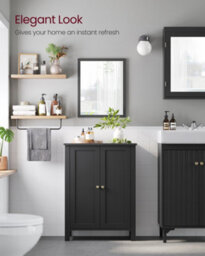 Songmics Freestanding Bathroom Floor Storage Cabinet, Storage Cupboard, Bathroom Storage Unit - thumbnail 6