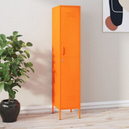 Berkfield Modern Locker Cabinet Orange 35X46X180 Cm Steel - thumbnail 2
