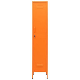 Berkfield Modern Locker Cabinet Orange 35X46X180 Cm Steel - thumbnail 3
