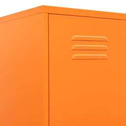 Berkfield Modern Locker Cabinet Orange 35X46X180 Cm Steel - thumbnail 7